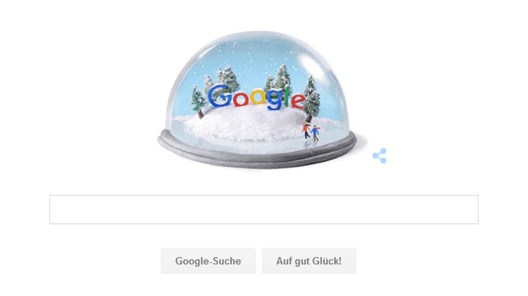 Mit einem eigenen Doddle erinnert Suchmaschinenriese Google am 22.12.2015 an dien Winteranfang.