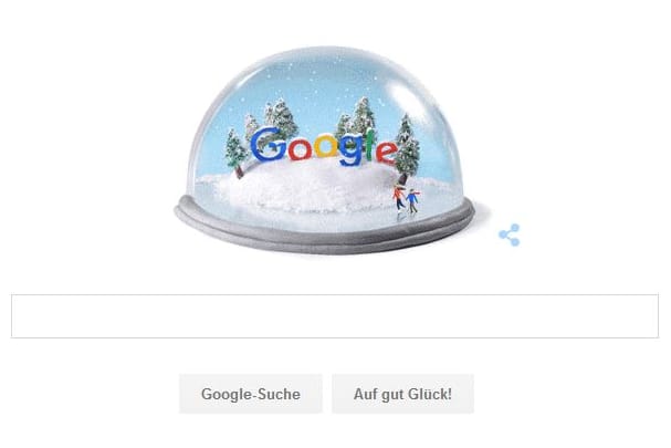 Mit einem eigenen Doddle erinnert Suchmaschinenriese Google am 22.12.2015 an dien Winteranfang.