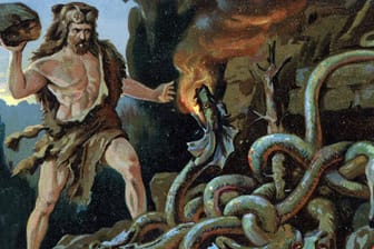 Ein griechischer Mythos besagt, dass der Held Herakles gegen die Hydra kämpfte.