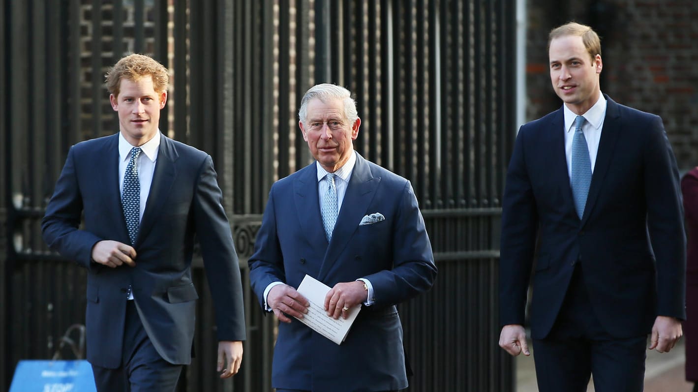 Mark Colborne plante, die Prinzen Charles (M.) und William (r.) zu töten.