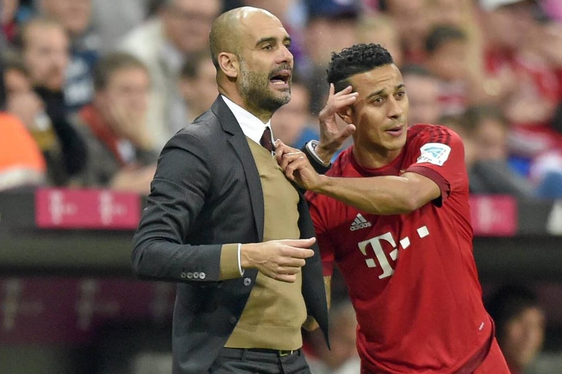 Pep Guardiola wird seinen im Sommer 2016 auslaufenden Vertrag nicht verlängern. Thiago besitzt noch bis 2019 beim FC Bayern einen Kontrakt.