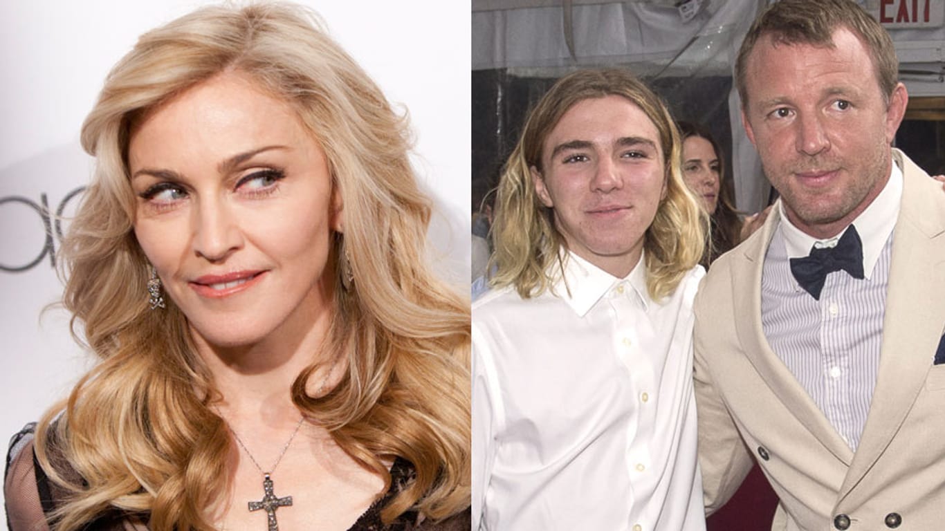 Madonnas Sohn Rocco (Mi.) möchte bei seinem Vater Guy Ritchie (re.) bleiben.