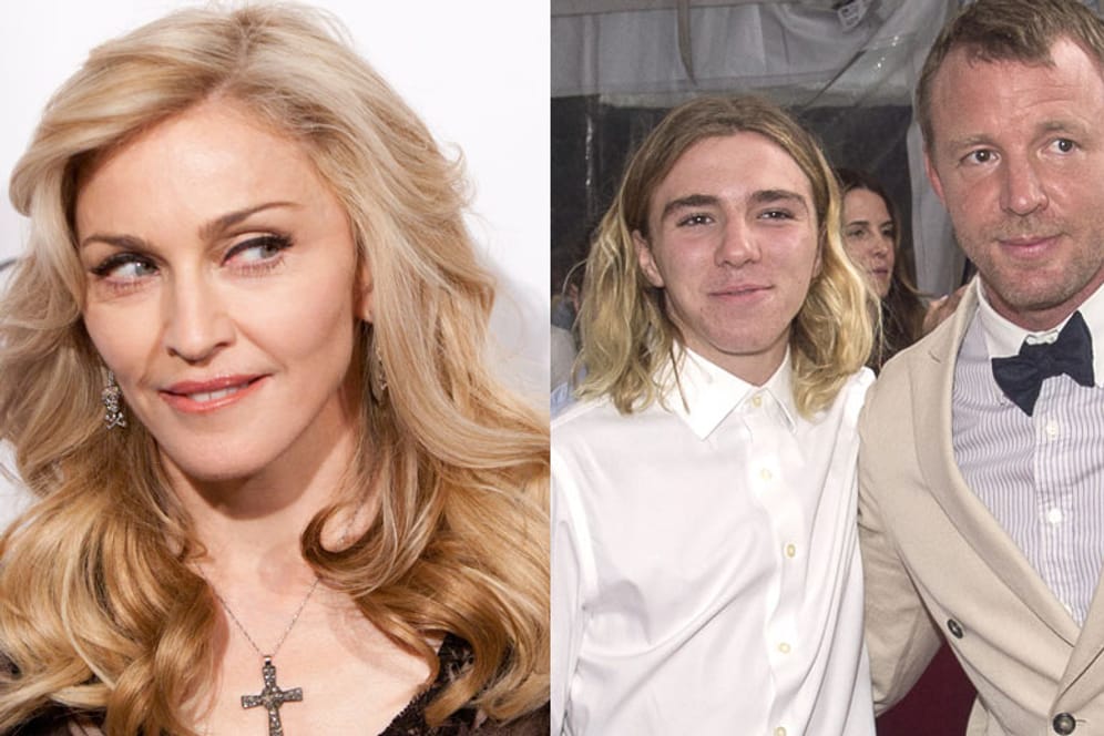 Madonnas Sohn Rocco (Mi.) möchte bei seinem Vater Guy Ritchie (re.) bleiben.