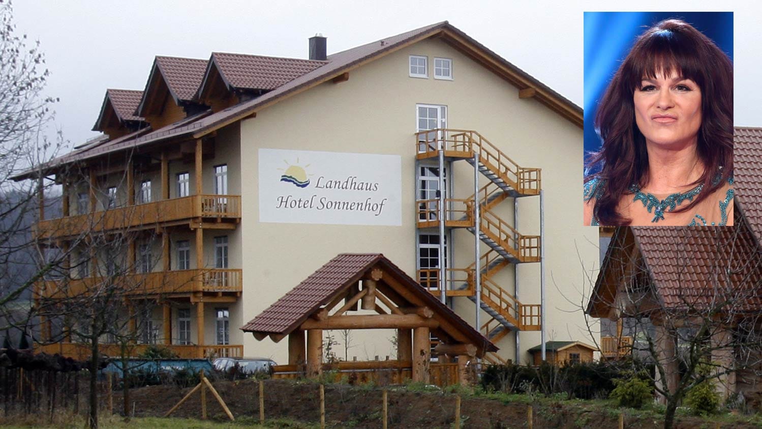 Das Hotel Sonnenhof in Aspach, das der Familie von Andrea Bergs Mann gehört. Sie und Uli Ferber betreiben auf dem Gelände ein Feriendorf.