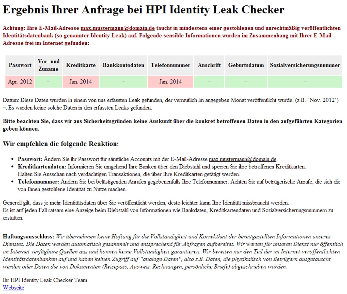 So prüfen Sie ihre EMailAdresse auf Identitätsdiebstahl
