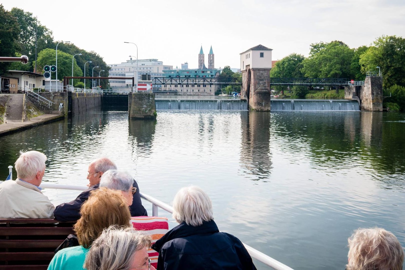 Die Fulda an der Schleuse Kassel.