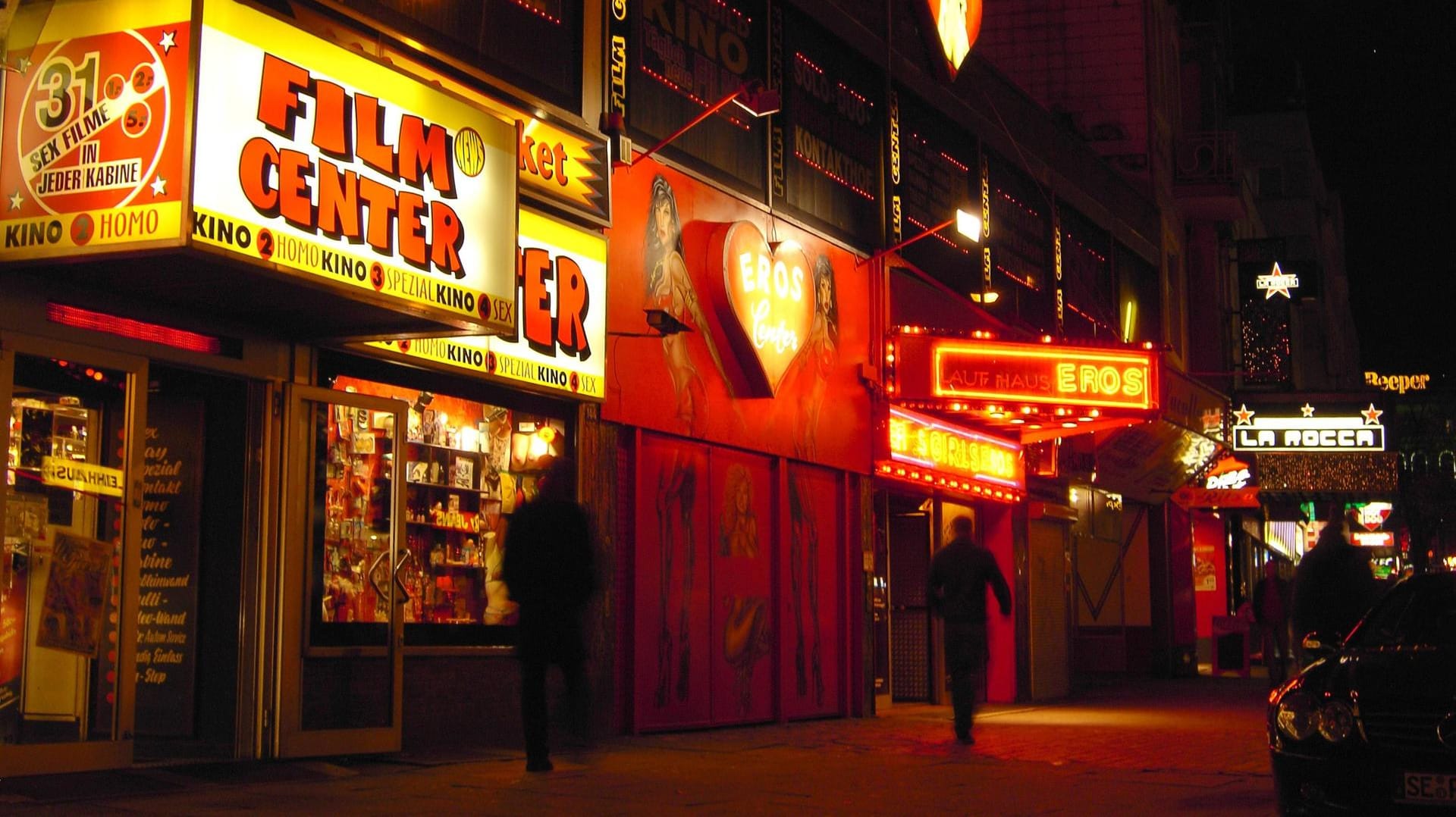 Die Reeperbahn in Hamburg.