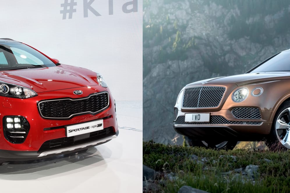 Auto-Neuheiten: SUV aus Korea (Kia Sportage) und England (Bentley Bentayga).