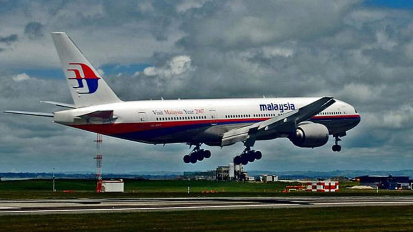 Eine Boeing 777 der Malaysian Airlines. Dieser Typ wird häufig für die Flüge nach Europa eingesetzt.