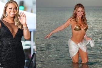 Mariah Carey ist über die Feiertage deutlich erschlankt. Das linke Bild stammt vom August 2015.