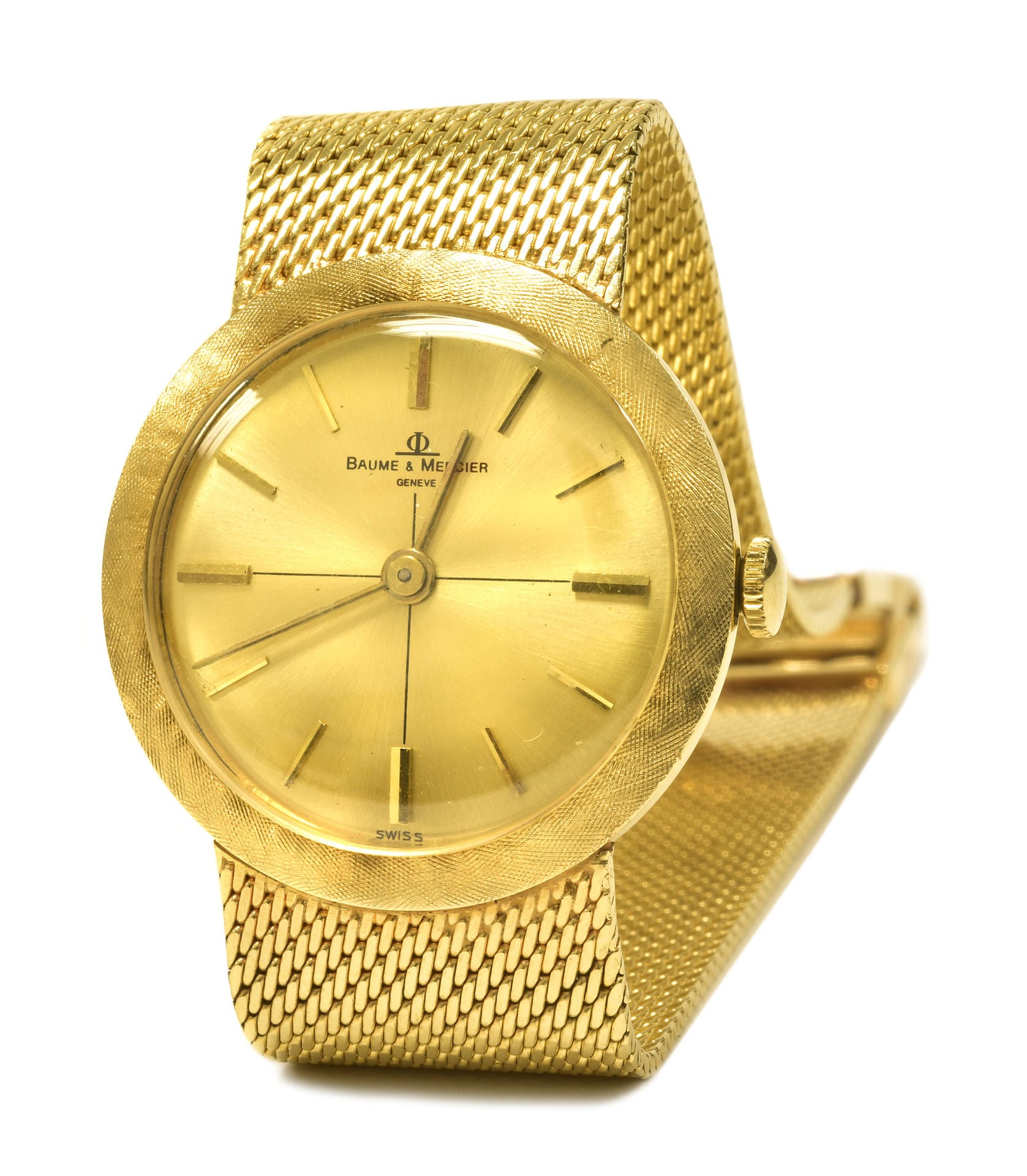 Doch nicht jedes Sammlerstück fand auf der Auktion einen Käufer wie etwa diese vergoldete Uhr von Baume & Mercier.