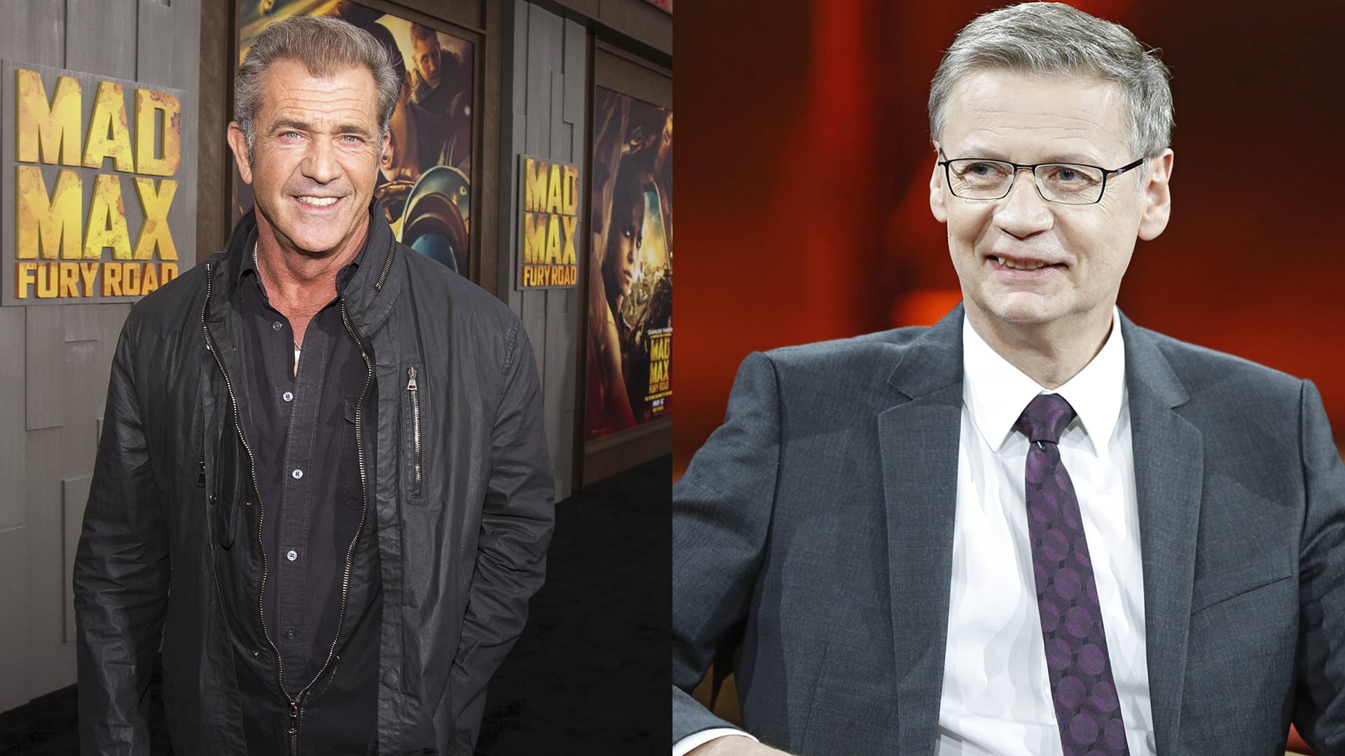 Der Action-Held und der WWM-Moderator: Unterschiedlicher könnten Mel Gibson und Günther Jauch nicht sein. Doch beide wurden 1956 geboren.