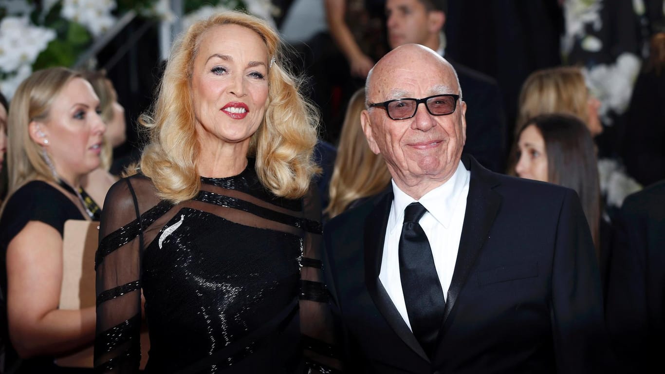 Jerry Hall und Rupert Murdoch bei der Verleihung der Golden Globe Awards in Beverly Hills.