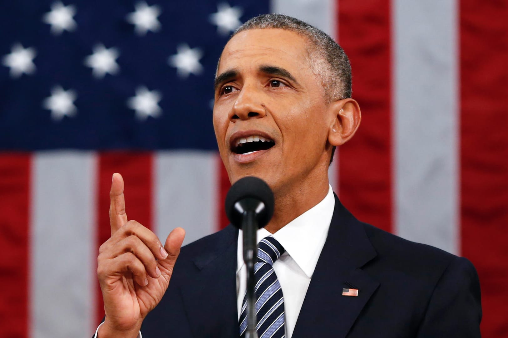 Barack Obama sprach zum letzten Mal in seiner Amtszeit vor beiden Kammern des Kongress.