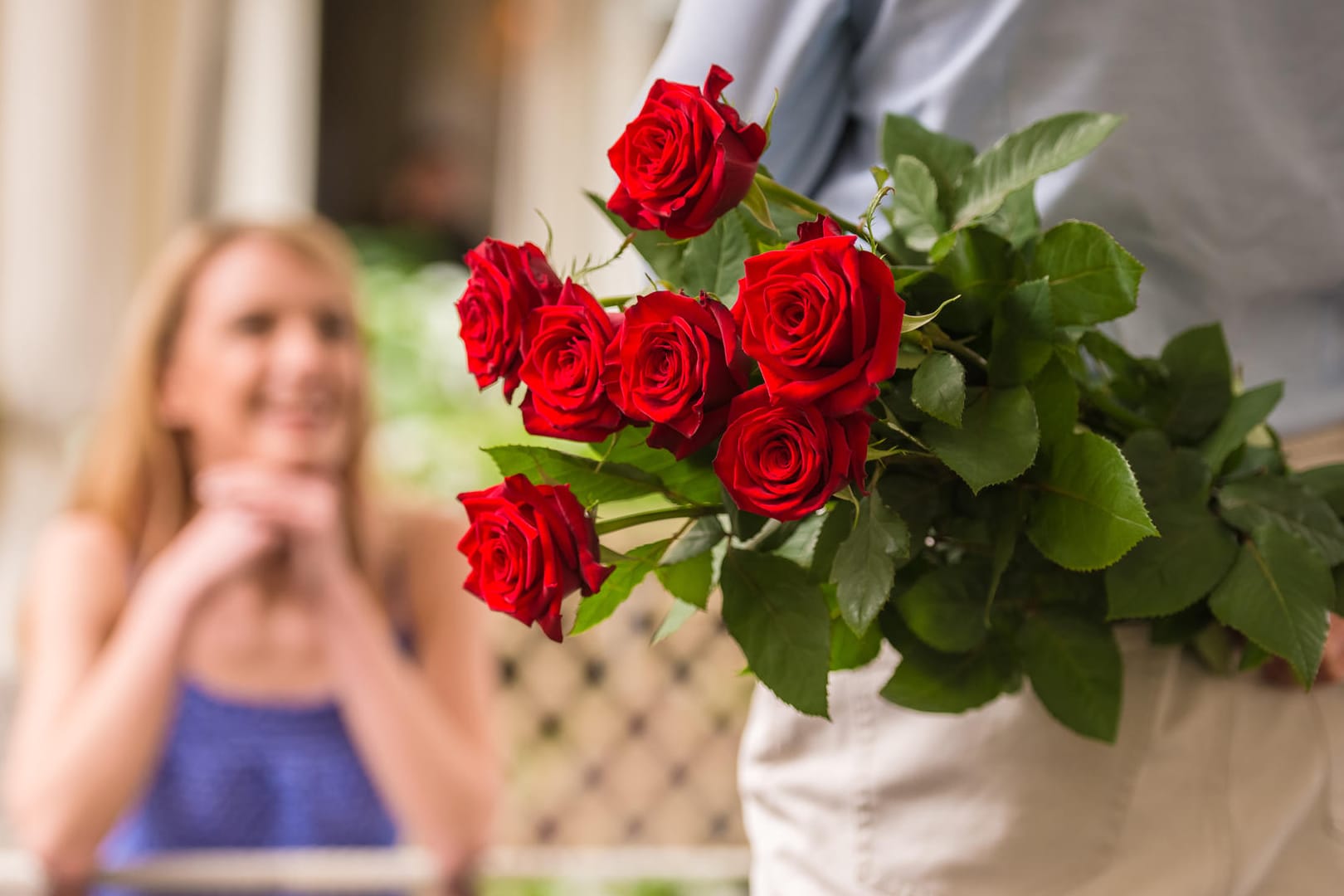 Rote Rosen zum Valentinstag sind der Klassiker schlechthin.