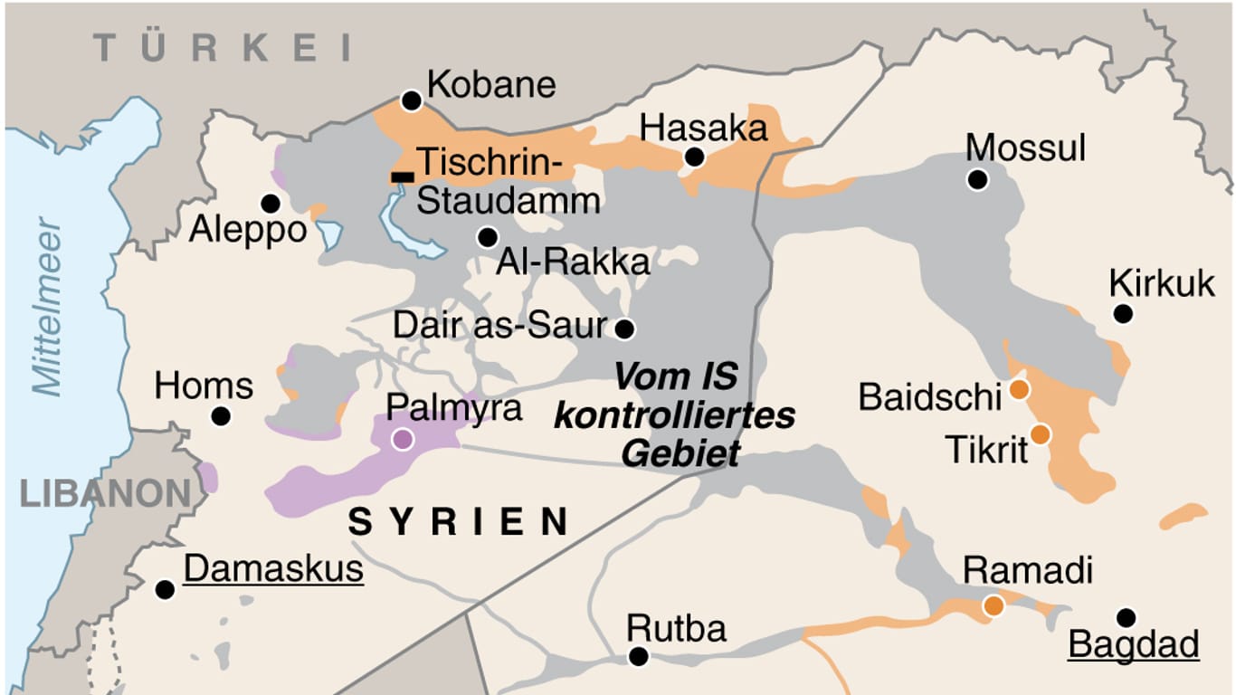 Der IS in Syrien und im Irak.