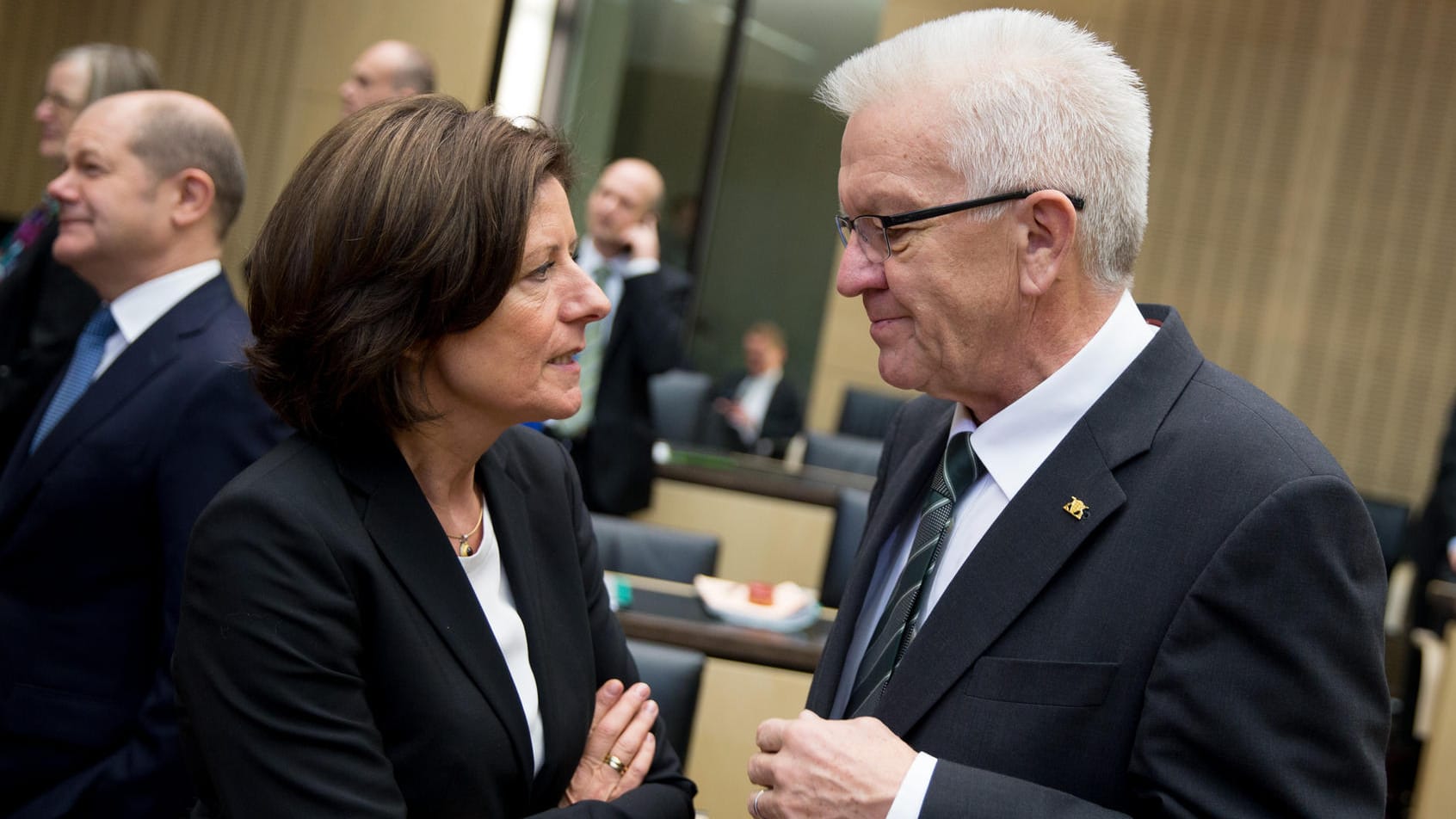 Keine AfD: Malu Dreyer (SPD) und Winfried Kretschmann (Grüne) drohten mit TV-Boykott.