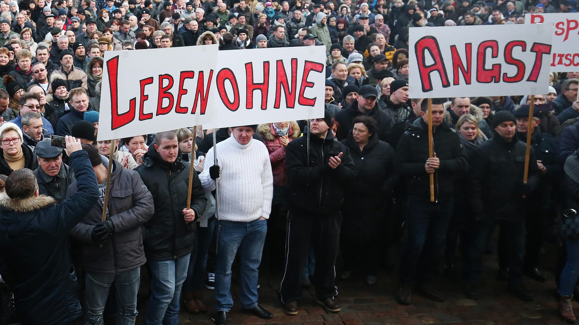 Viele Russlanddeutsche gingen am Wochenende auf die Straße.