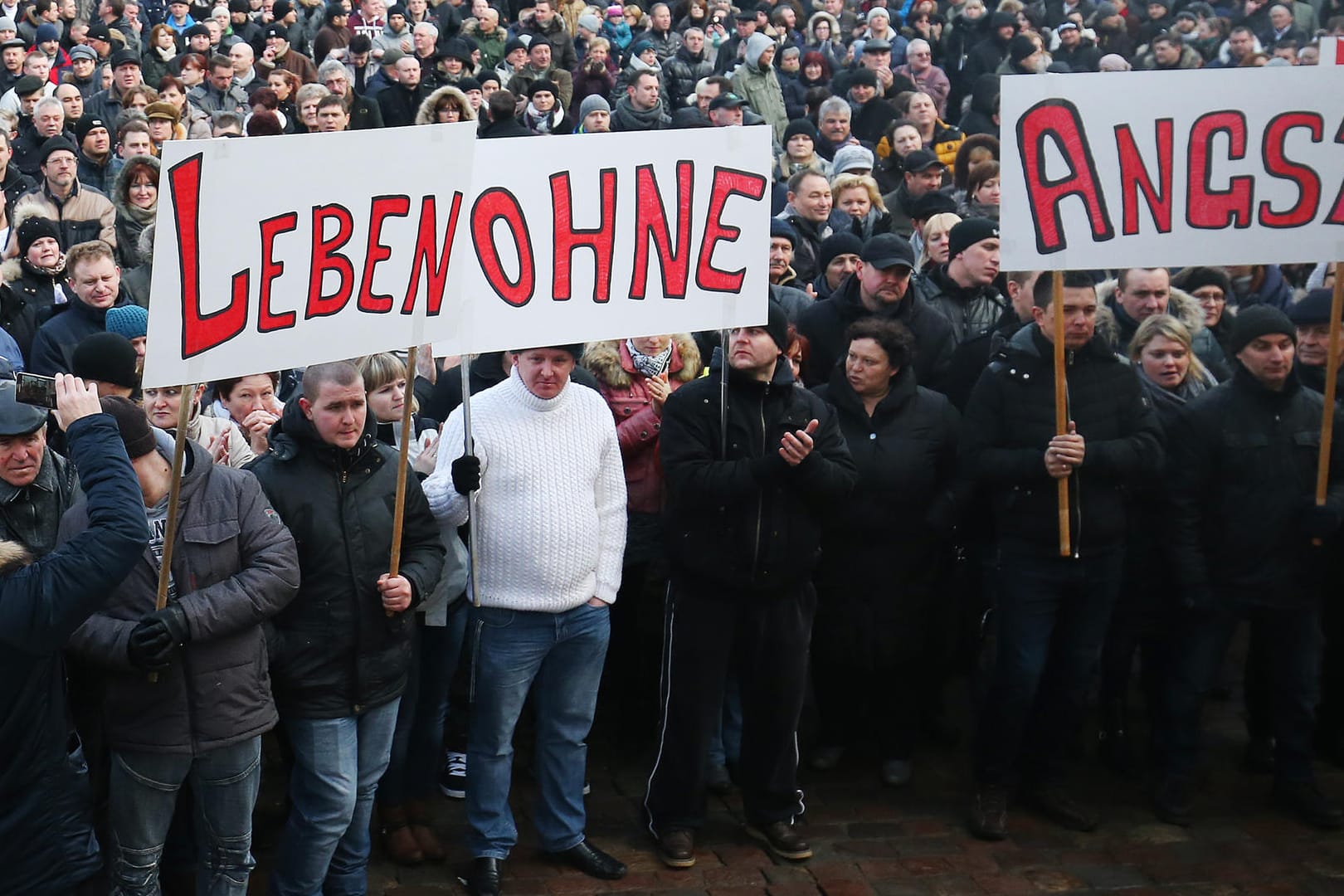 Viele Russlanddeutsche gingen am Wochenende auf die Straße.