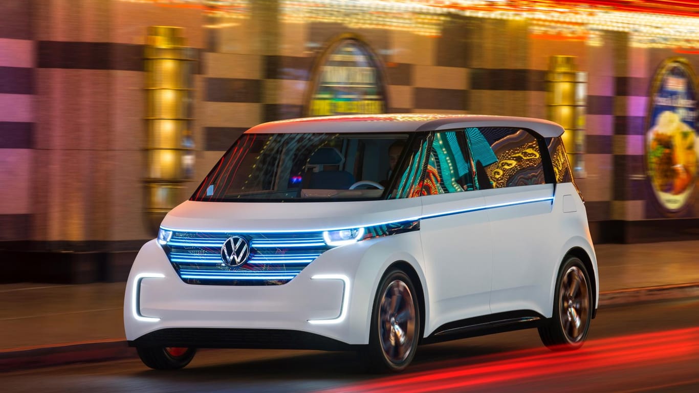VW Budd-e: Schmuckes Showcar ohne Chance auf eine Serienfertigung.