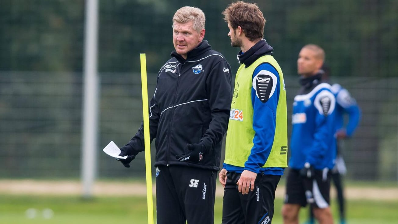 Stefan Effenberg (li.) und Nick Proschwitz im Gespräch, hier ein Archivbild. Stefan Effenberg (li.) und Nick Proschwitz im Gespräch, hier ein Archivbild.