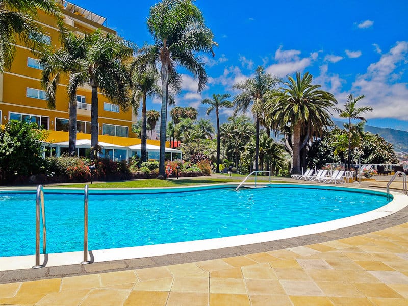 Die Hotelanlage "Tigaiga" liegt in der subtropischen Gartenanlage "Taoro Park" in Puerto de la Cruz auf Teneriffa. Auf über 7000 Quadratmetern gibt es dort unzählige exotische Pflanzen.