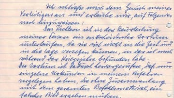 Seite eins des Eichmann-Briefs in Handschrift.