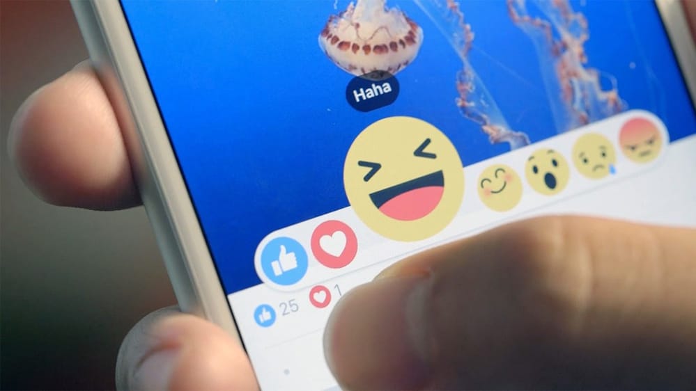 Facebook hat sechs "Reactions" getestet, fünf wurden schließlich ergänzt.