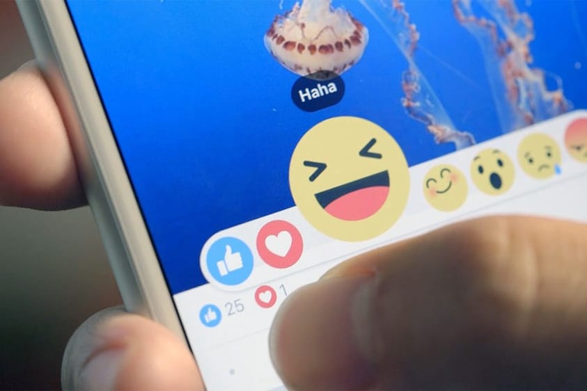 Facebook hat sechs "Reactions" getestet, fünf wurden schließlich ergänzt.