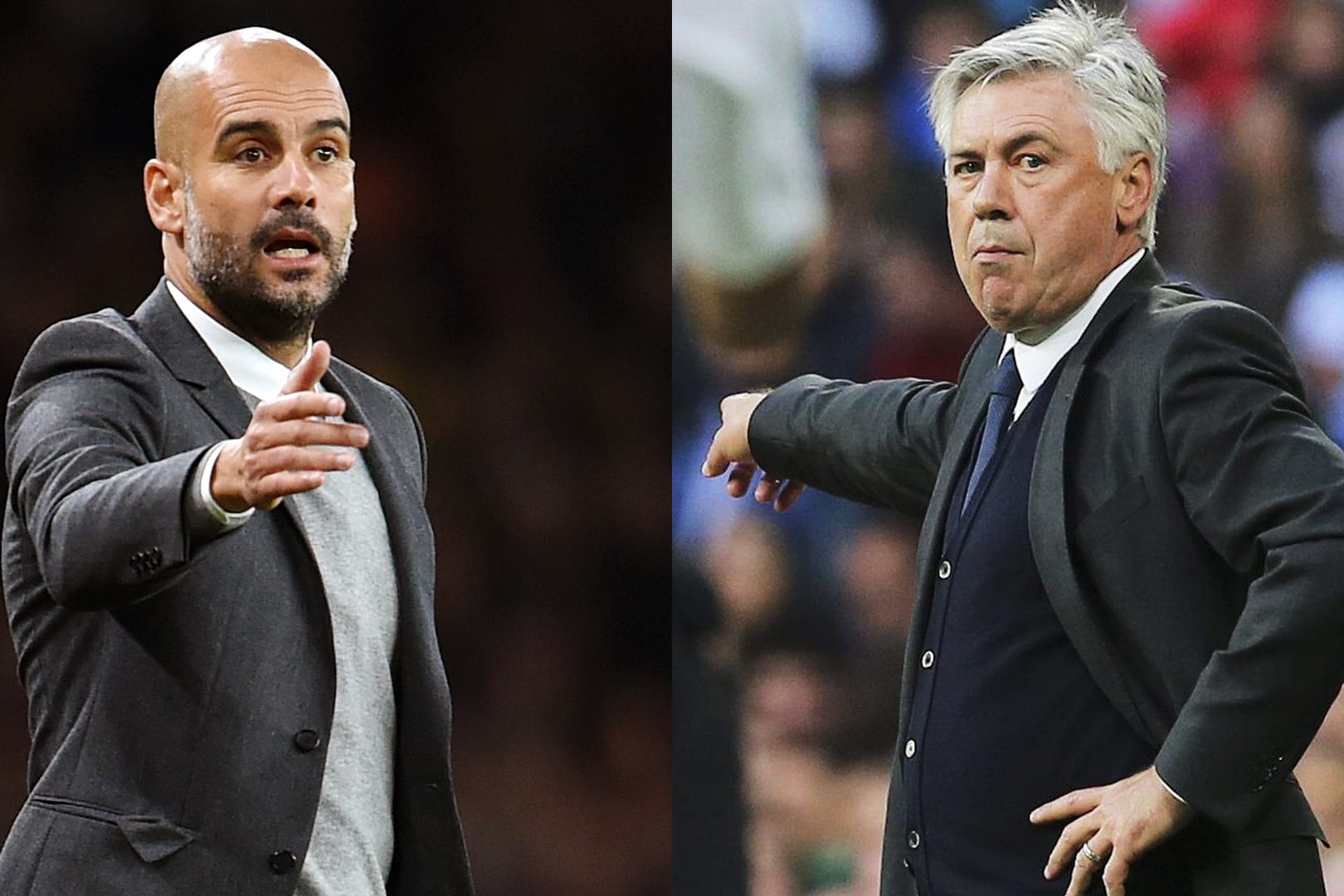 Der alte und der neue Bayern-Trainer: Pep Guardiola (li.) und Carlo Ancelotti.
