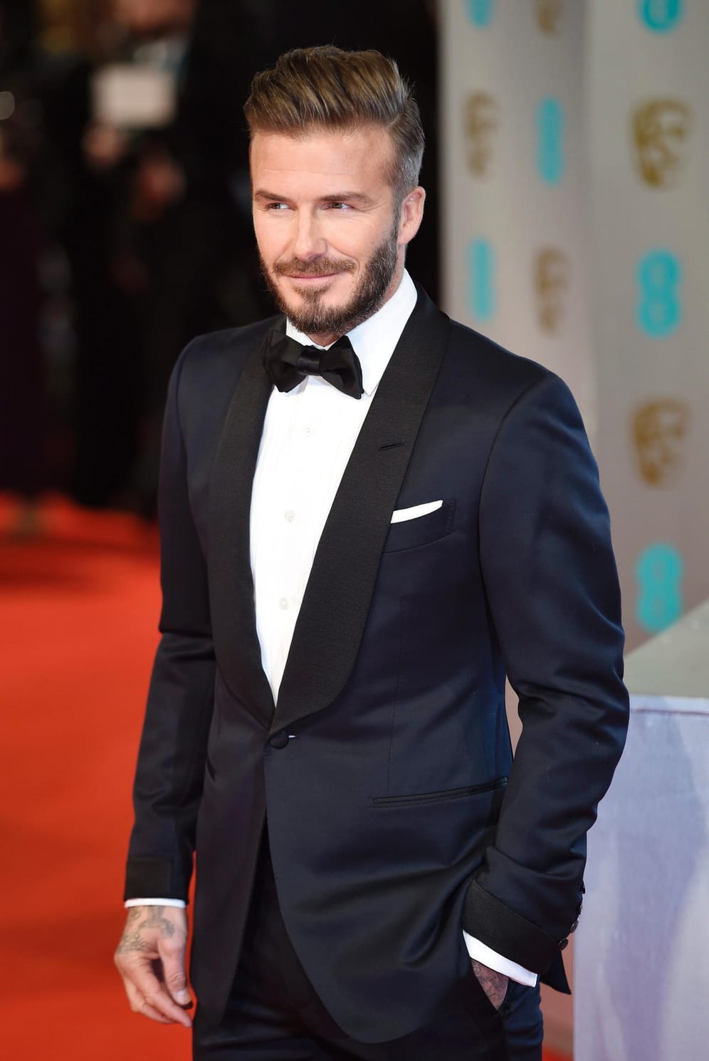 Auch David Beckham nutzt diesen Look oft.