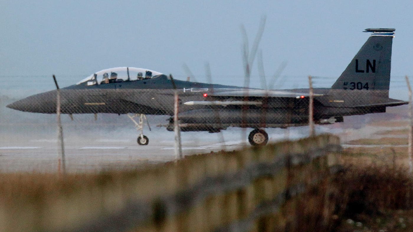 F-15-Kampfflugzeug der US-Airforce in Italien: Von dort aus sollen IS-Gebiete in Libyen angegriffen werden.