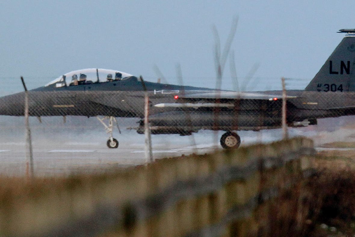 F-15-Kampfflugzeug der US-Airforce in Italien: Von dort aus sollen IS-Gebiete in Libyen angegriffen werden.