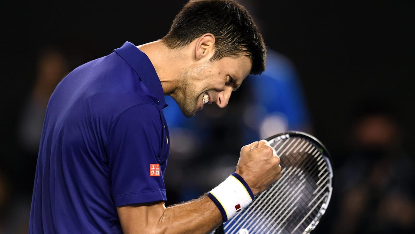 Geballte Faust: Tennis-Dominator Novak Djokovic ist seiner Favoritenrolle bei den Australian Open gerecht geworden.
