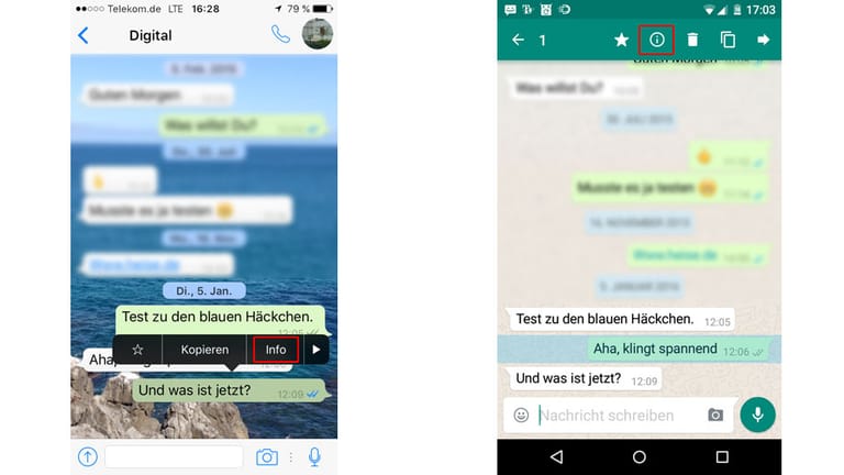 WhatsApp zeigt genau an, wann eine Nachricht gelesen wurde.
