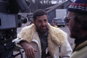 Jerry Lewis (li.) bei den Dreharbeiten zu "The Day The Clown Cried".