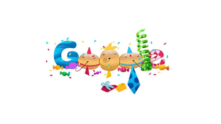 Im Google Doodle feiern drei Krapfen die Weiberfastnacht 2016.