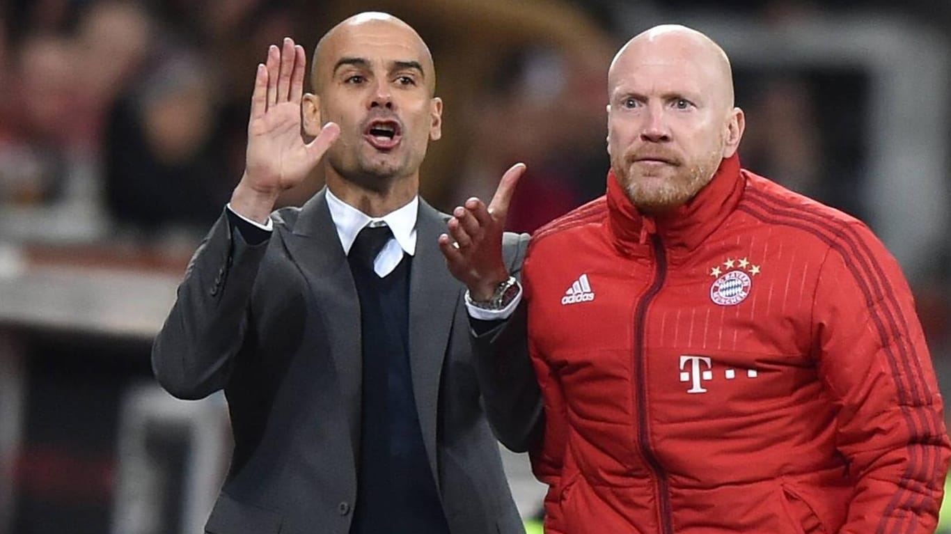 Trainer Pep Guardiola (li.) und Sportvorstand Matthias Sammer sind für die sportlichen Geschicke des FC Bayern maßgeblich verantwortlich.