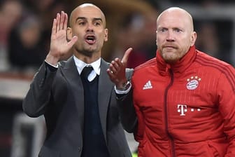 Trainer Pep Guardiola (li.) und Sportvorstand Matthias Sammer sind für die sportlichen Geschicke des FC Bayern maßgeblich verantwortlich.