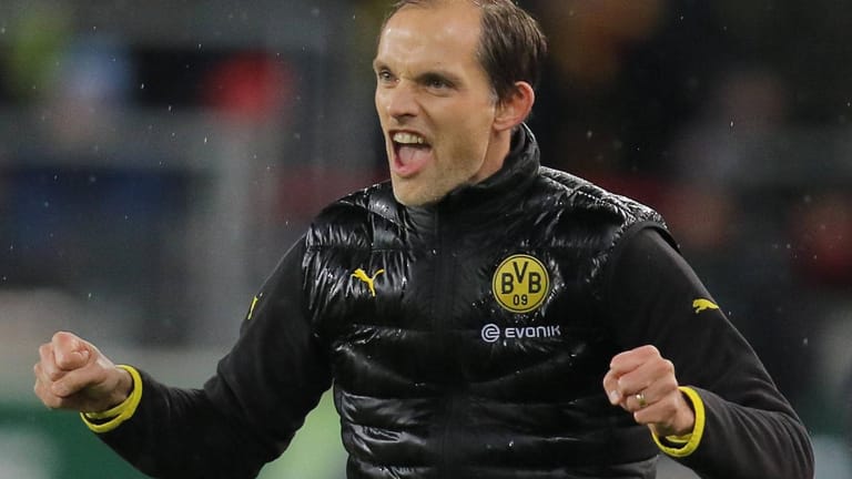Jubel bei BVB-Coach Thomas Tuchel: Sein Matchplan ging in Stuttgart auf.