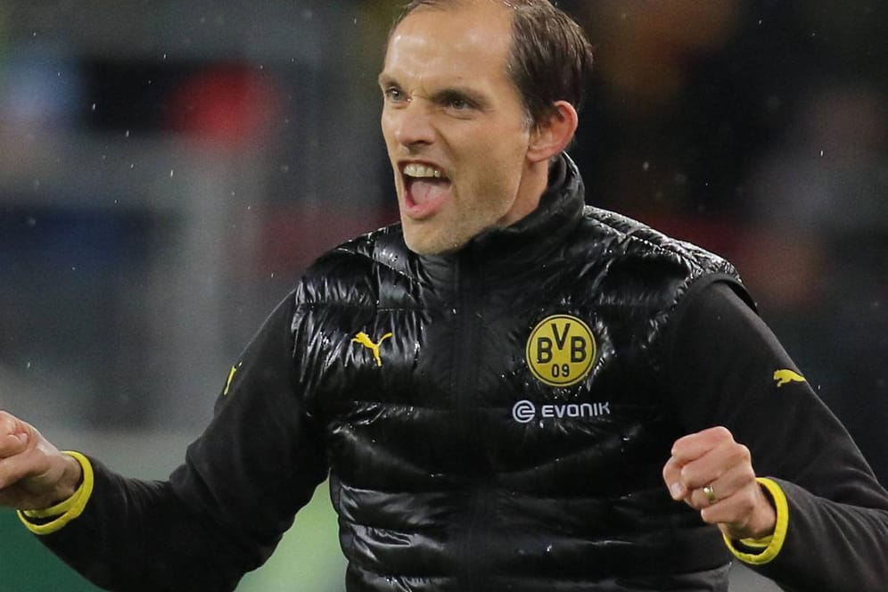 Jubel bei BVB-Coach Thomas Tuchel: Sein Matchplan ging in Stuttgart auf.