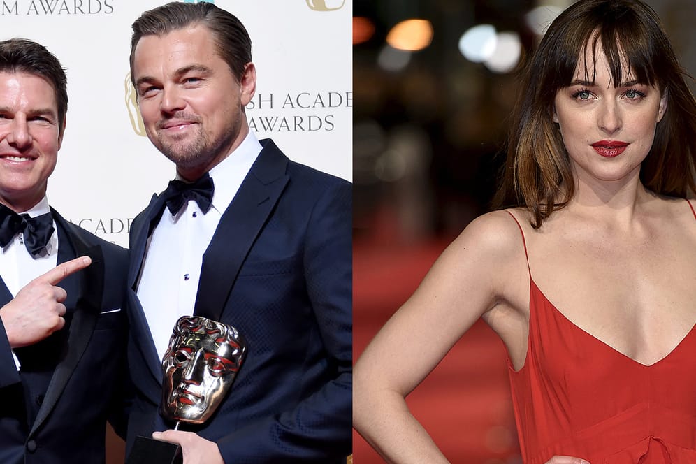 Baftas 2016: Leonardo DiCaprio räumt ab, Dakota Johnson lässt tief blicken.