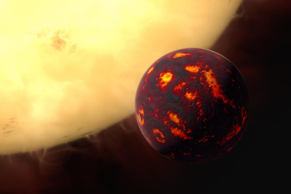 In der Atmosphäre der Supererde 55 Cancri e haben Astronomen Wasserstoff gefunden.