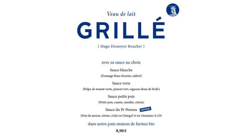 Den wohl teuersten Dönern serviert man bei Grillé in Paris. Für 8,90 Euro erhalten Sie aber Kalbfleisch von Metzger Hugo Desnoyer im Bio-Dinkel-Fladen und eine von vier extravaganten Saucen.