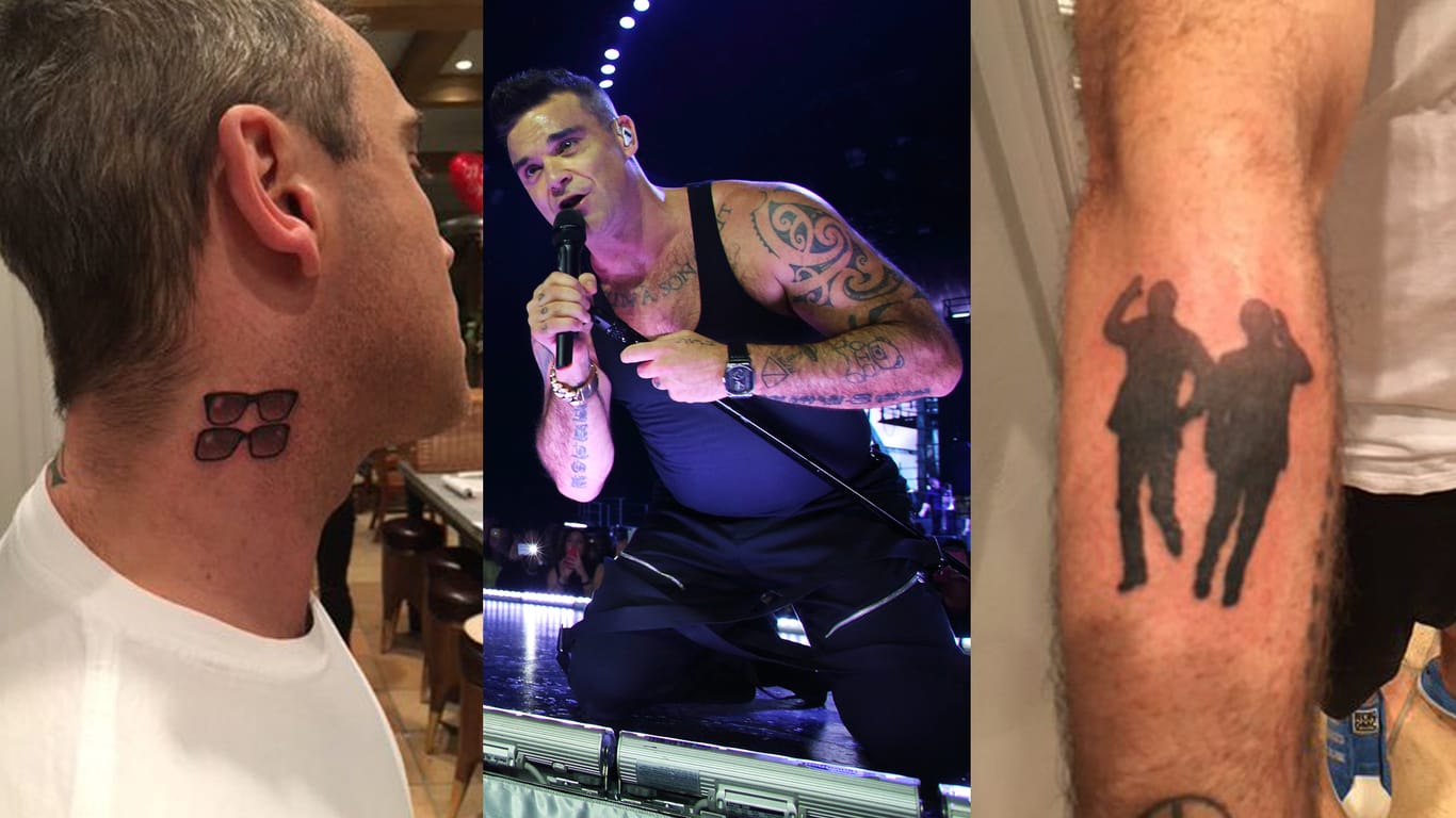 Über 20 Tattoos zieren Robbie Williams' Körper.