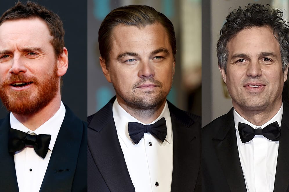 Hoffen auf ihren ersten Oscar (v.li.): Michael Fassbender, Leonardo DiCaprio und Mark Ruffalo.