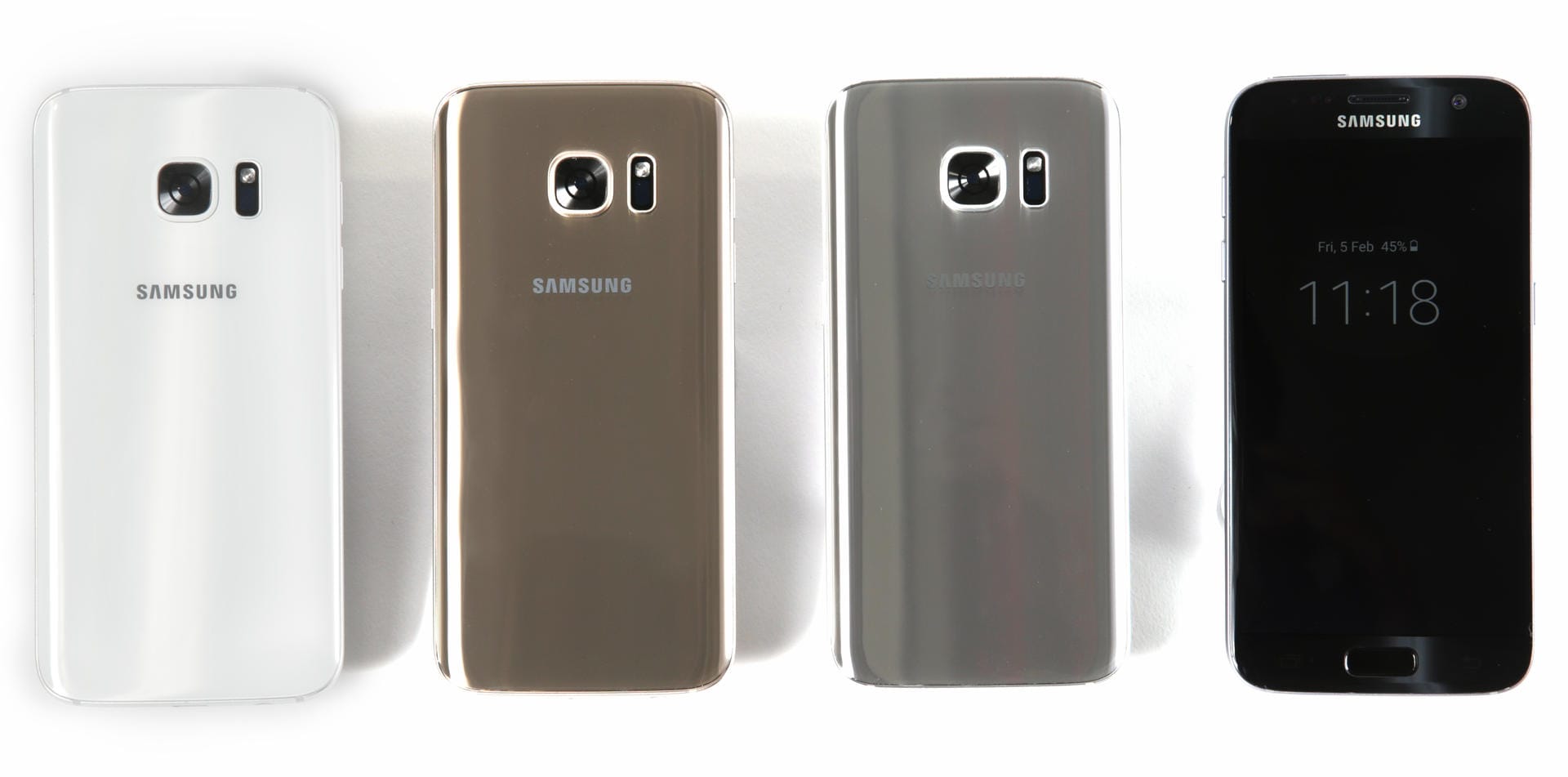 Das Samsung Galaxy S7 und das S7 Edge ist in vier Gehäusefarben zu haben.