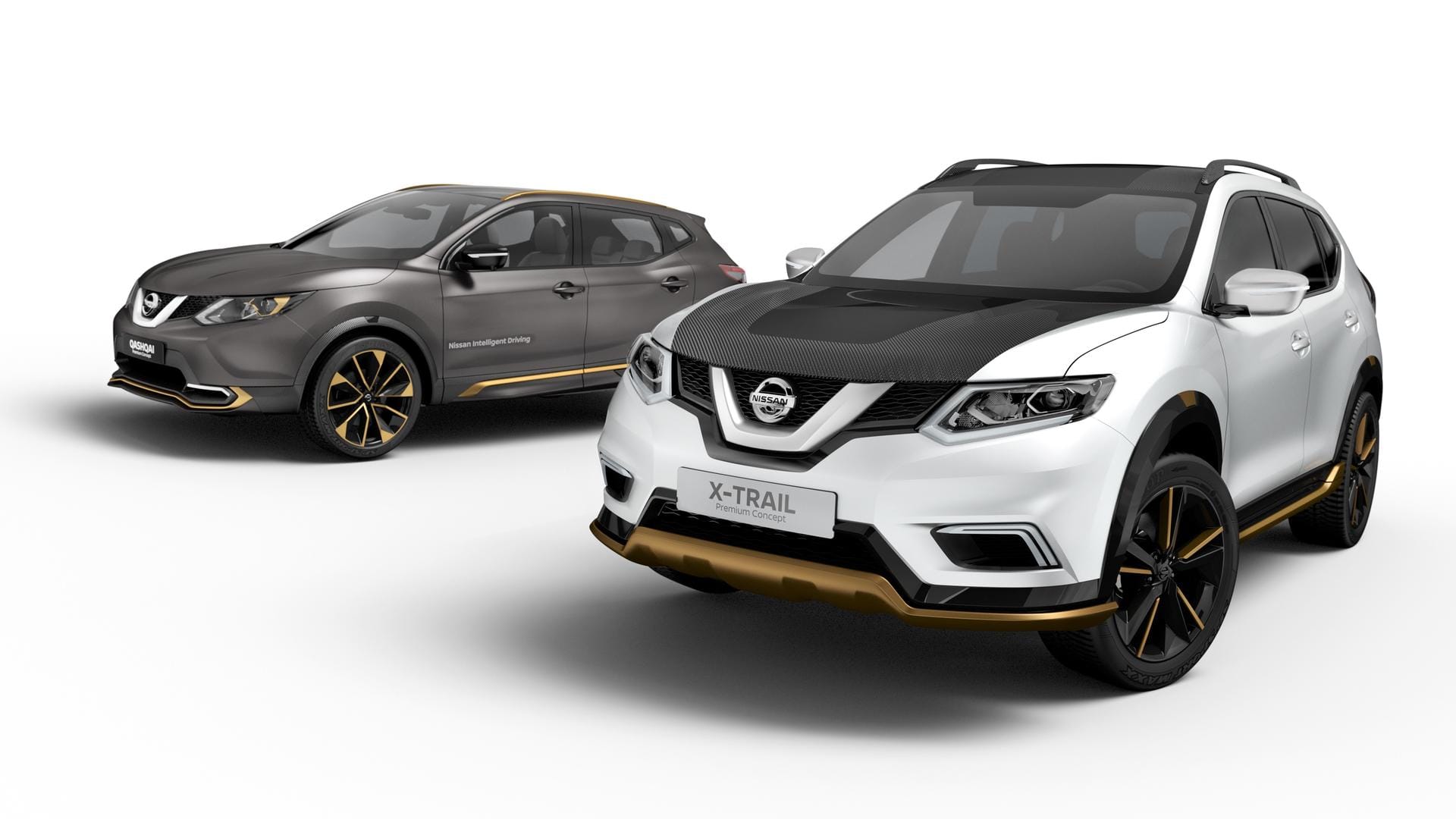 Nissan Qashqai Premium Concept und X-Trail Premium Concept - (matte) Farbspiele außen und innen.