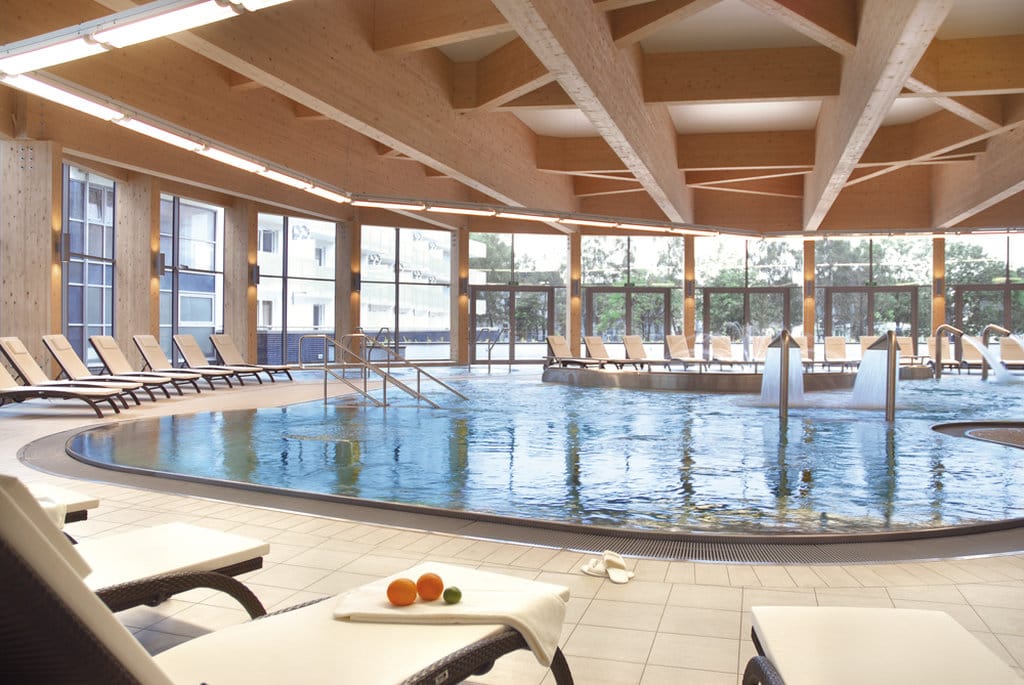 Der Wellness-Bereich ist das Herzstück des "Hotels Aquarius Spa" im polnischen Kolobrzeg. Neben dem Beautycenter, den Pools und den Jacuzzis des Aquacenters sticht vor allem die Saunalandschaft des Hotels hervor.