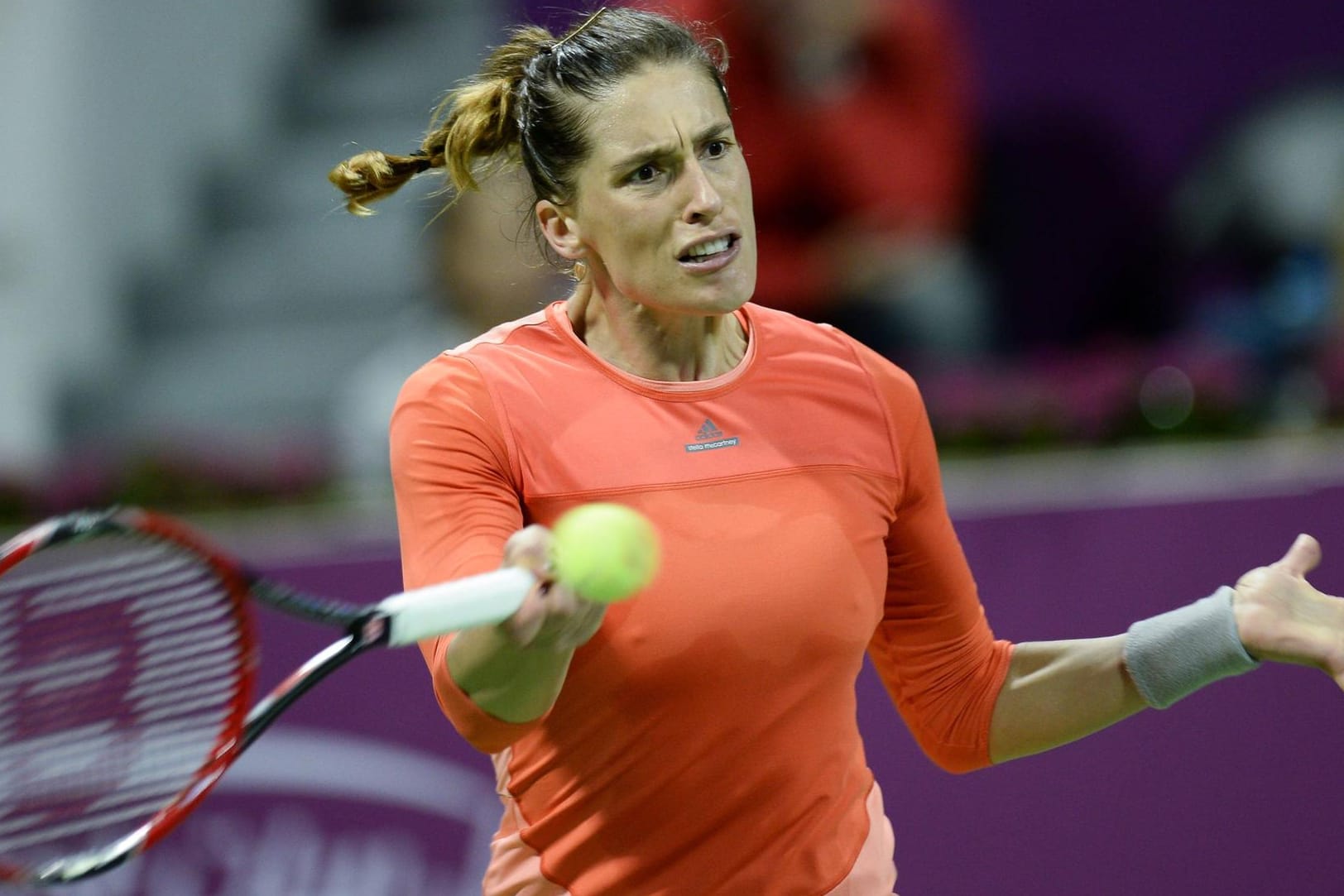 Kraftvolle Vorhand: Andrea Petkovic beim WTA-Turnier in Doha.